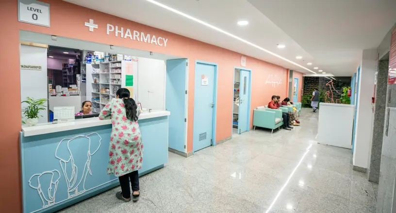 Pharmacy area at Nurture Hospital